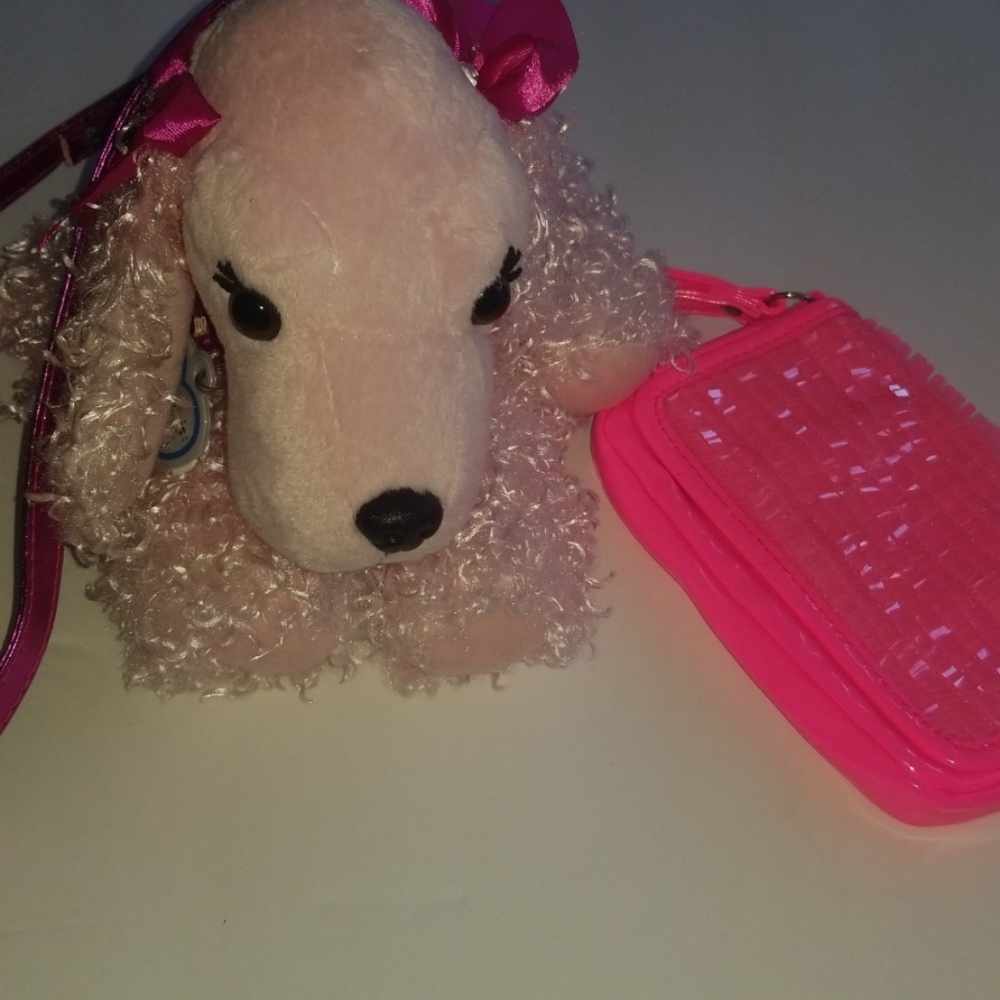 Dog purse plus mini pink purse